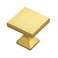 Home Expert 10 Pack Gold Square Cabinet Knobs for Kitchen Dresser Drawers Brushed Brass 11 x 06 x 075