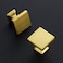 Home Expert 10 Pack Gold Square Cabinet Knobs for Kitchen Dresser Drawers Brushed Brass 11 x 06 x 075