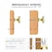 Home Expert 10 Pack Gold Square Cabinet Knobs for Kitchen Dresser Drawers Brushed Brass 11 x 06 x 075