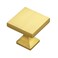 Home Expert 10 Pack Gold Square Cabinet Knobs for Kitchen Dresser Drawers Brushed Brass 11 x 06 x 075