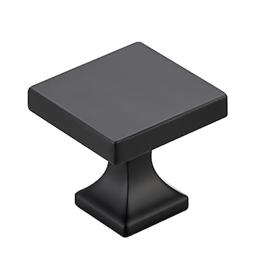 Home Expert 15 Pack Black Cabinet Knobs for Kitchen Dresser Drawers Matte Square Pulls Hardware
