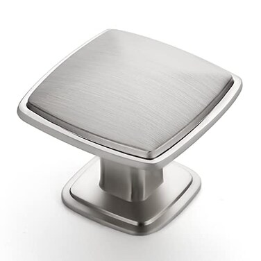 Home Expert 5 Pack Brushed Nickel Kitchen Cabinet Knobs Silver for Cabinets Drawers Dressers Closet Doors