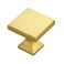 Home Expert 5 Pack Cabinet Knobs Gold Kitchen Cabinet Knobs Gold Knobs for Dresser Drawers Brushed Brass Kitchen Hardware for Cabinets Square Drawer Pulls