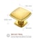 Home Expert Gold Knobs 20 Pack for Kitchen Cabinets Drawers Dressers Closet Doors