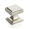 Home Expert Silver Cabinet Knobs 5 Pack Square Black Kitchen and Drawer Pulls Brushed Nickel Closet Door Knobs
