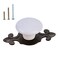 HUAMULAN 10 Pack Retro Ceramic Knobs Glossy Dresser Kitchen Cabinet PullsMetal Base Backplate Cupboard Wardrobe Drawer Door Handles3 Size Length ScrewsBlack BaseWhite Knob
