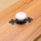 HUAMULAN 10 Pack Retro Ceramic Knobs Glossy Dresser Kitchen Cabinet PullsMetal Base Backplate Cupboard Wardrobe Drawer Door Handles3 Size Length ScrewsBlack BaseWhite Knob