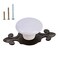 HUAMULAN 10 Pack Retro Ceramic Knobs Glossy Dresser Kitchen Cabinet PullsMetal Base Backplate Cupboard Wardrobe Drawer Door Handles3 Size Length ScrewsBlack BaseWhite Knob