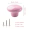 HUAMULAN 15PCS Glossy Ceramic Knobs Button Round Mushroom Cabinet Dresser Vintage Pulls Door Handles Cupboard Wardrobe Drawer