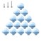 HUAMULAN 15PCS Glossy Ceramic Knobs Heart Shape Cabinet Dresser Pulls Door Handles Cupboard Wardrobe DrawerBlue