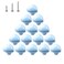HUAMULAN 15PCS Glossy Ceramic Knobs Heart Shape Cabinet Dresser Pulls Door Handles Cupboard Wardrobe DrawerBlue