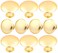 HUGOLEM 10 Pack Golden Plated Round Shining Kitchen Cabinet Knobs Cupboard Door Knobs Drawer Handle Pulls Dresser Knobs with 10 Pcs Screws for Bathroom Drawer Door Hardware