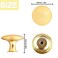 HUGOLEM 10 Pack Golden Plated Round Shining Kitchen Cabinet Knobs Cupboard Door Knobs Drawer Handle Pulls Dresser Knobs with 10 Pcs Screws for Bathroom Drawer Door Hardware
