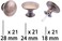 HUGOLEM 20 Pack Breen Bronze Round Antique Brass Kitchen Cabinet Knobs Cupboard Door Knobs Drawer Handle Pulls Dresser Knobs with 21 Pcs Screws for Bathroom Drawer Door Hardware