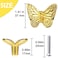 HUGOLEM 3 Pack Butterfly Shape Drawer Pulls Stylish Kitchen Cabinet Kids Room Dresser Drawer Knobs Modern Gold Dresser Knobs DoorWindow Pull Handles
