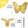 HUGOLEM 3 Pack Butterfly Shape Drawer Pulls Stylish Kitchen Cabinet Kids Room Dresser Drawer Knobs Modern Gold Dresser Knobs DoorWindow Pull Handles