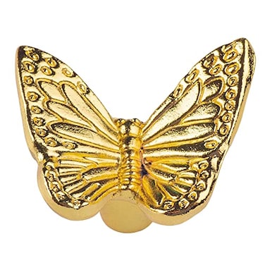 HUGOLEM 3 Pack Butterfly Shape Drawer Pulls Stylish Kitchen Cabinet Kids Room Dresser Drawer Knobs Modern Gold Dresser Knobs DoorWindow Pull Handles