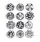INDIAN ARTISTIC Handmade Ceramic Cabinet Knobs Set of 12 Boho Cabinet Knobs for Drawers Kitchen Dresser Closet Interior Doors Black White Ceramic