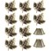 JfwuHap 10Pcs Bronze Maple Leaf knobs Farmhouse Style Decorative Mini Handle for Cupboard Door Pull for Cabinet Dresser Drawers Cupboards Wardrobes Bookcase Decoration Single Hole Knobs