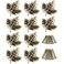 JfwuHap 10Pcs Bronze Maple Leaf knobs Farmhouse Style Decorative Mini Handle for Cupboard Door Pull for Cabinet Dresser Drawers Cupboards Wardrobes Bookcase Decoration Single Hole Knobs
