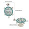 JfwuHap 4Pcs Cabinet Handles Sea Turtle Drawer Knobs Turtle Shape Drawer Cabinets Pulls Cute Animal Handle Single Hole Pull Coastal Theme Decor Knob for Home Kitchen Wardrobes Cupboards Closet