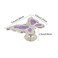JfwuHap 6 Pcs Cabinet Handles Purple Butterfly Drawer Knobs Butterfly Drawer Handles Elegant Butterfly Pulls Single Hole Pull Furniture Hardware Handle for Home Cupboard Dresser Bathroom Wardrobe