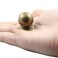 Jiozermi 4 Packs Mini Round Solid Brass Knobs 1 Inch Diameter Brass Pulls Gold Mini Drawer Pulls Mini Knobs for Jewelry Box Bronze