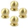 Jiozermi 4 Packs Mini Round Solid Brass Knobs 1 Inch Diameter Brass Pulls Gold Mini Drawer Pulls Mini Knobs for Jewelry Box Gold