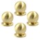 Jiozermi 4 Packs Mini Round Solid Brass Knobs 1 Inch Diameter Brass Pulls Gold Mini Drawer Pulls Mini Knobs for Jewelry Box Gold