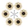 Jiozermi 6 Pack Cream Pumpkin Ceramic Kitchen Cabinet Knobs Vintage Style 15 in Diameter