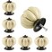 Jiozermi 6 Pack Cream Pumpkin Ceramic Kitchen Cabinet Knobs Vintage Style 15 in Diameter