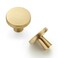 JOY DECOR 10 Pack Brushed Brass Kitchen Cabinet Knobs 114 Inch Solid Drawer Pulls for Dresser Round Door Handles Simple Hardware