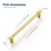 JOY DECOR 2 Pack 614 Inch Brushed Gold Cabinet Handles Modern Dresser Drawer Pulls Kitchen Cabinet Hardware for Cupboard Door Handles