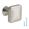 JOY DECOR 5 Pack Brushed Nickel Cabinet Knobs 118 Inch Zinc Alloy Single Hole Drawer Pulls for Dressers Cabinets and Kitchen Hardware