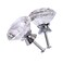Joyhey 2 Pack 40 mm Diamond Shaped Glass Crystal Knobs with 3 Size Screws for Cabinet Drawer Cupboard Dresser