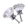 Joyhey 2 Pack 40 mm Diamond Shaped Glass Crystal Knobs with 3 Size Screws for Cabinet Drawer Cupboard Dresser