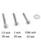 Joyhey 4 Pack 30 mm Diamond Shaped Glass Crystal Knobs with 3 Size Screws for Cabinet Drawer Cupboard Dresser