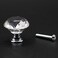 Joyhey 4 Pack 30 mm Diamond Shaped Glass Crystal Knobs with 3 Size Screws for Cabinet Drawer Cupboard Dresser
