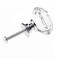 Joyhey 4 Pack 30 mm Diamond Shaped Glass Crystal Knobs with 3 Size Screws for Cabinet Drawer Cupboard Dresser