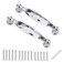 JUXYES Pack of 2 Crystal Cabinet Handles Pulls Chrome Silver Glass Handle Decorative Drawer Pulls Modern Cupboard Door Handle Knobs for Dresser Drawer Cabinet Closet 375