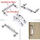 JUXYES Pack of 2 Crystal Cabinet Handles Pulls Chrome Silver Glass Handle Decorative Drawer Pulls Modern Cupboard Door Handle Knobs for Dresser Drawer Cabinet Closet 375