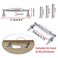 JUXYES Pack of 2 Crystal Cabinet Handles Pulls Chrome Silver Glass Handle Decorative Drawer Pulls Modern Cupboard Door Handle Knobs for Dresser Drawer Cabinet Closet 375