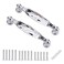 JUXYES Pack of 2 Crystal Cabinet Handles Pulls Chrome Silver Glass Handle Decorative Drawer Pulls Modern Cupboard Door Handle Knobs for Dresser Drawer Cabinet Closet 375
