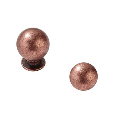 khtumeware khtmeware 10 Pack 1 Inch Vintage Antique Copper Cabinet Knobs Small Ball Kitchen Cabinet Hardware Drawer Knobs Pulls for Drawers
