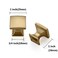 khtumeware Khtumeware 6 Pack 1 Inch Champagne Bronze Cabinet Knobs Zinc Drawer Pulls for Kitchen Dresser Satin Brass Square Handles