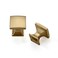 khtumeware Khtumeware 6 Pack 1 Inch Champagne Bronze Cabinet Knobs Zinc Drawer Pulls for Kitchen Dresser Satin Brass Square Handles