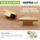 KOPPALIVE 2 Pack Solid Brass Dresser Drawer PullsSemicircle Kitchen Cabinet Knobs and Handles Gold Knobs for Cabinet and Drawer Modern Copper Furniture Handles Brushed Finish Furniture Hardware
