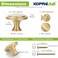 KOPPALIVE 2Pack Solid Brass Cabinet Knobs Round Gold Knobs for Dresser Drawers Brushed Brass Dresser Drawer Pulls Handles Hardware for Kitchen Cabinets Diameter 114 Inch