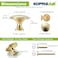 KOPPALIVE 2Pack Solid Brass Kitchen Cabinet Knobs Hammered Gold Drawer Knobs Round Dresser Drawer Pulls and Handles Modern Furniture Hardware Diameter 114 Inch