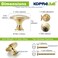 KOPPALIVE 2Pack Solid Brass Kitchen Cabinet Knobs Hammered Gold Drawer Knobs Round Dresser Drawer Pulls and Handles Modern Furniture Hardware Diameter 114 Inch